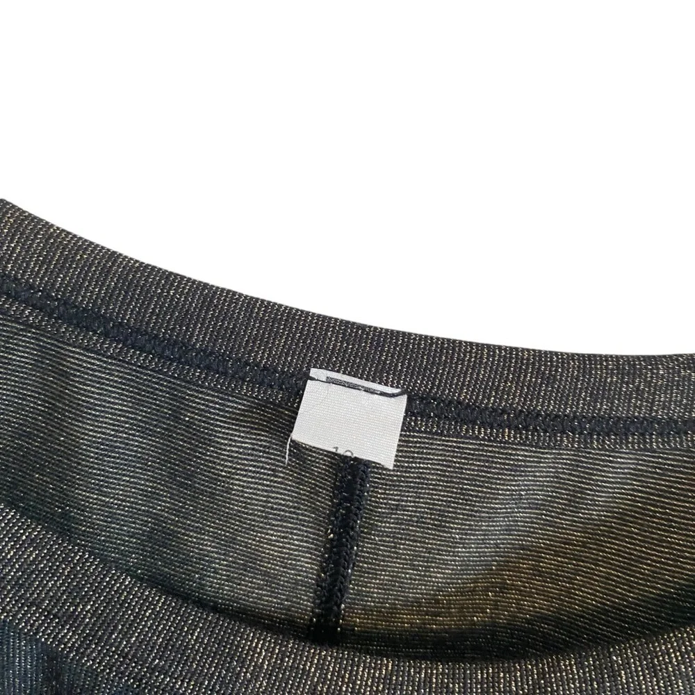 Lululemon Short Sleeve Crescent T-Shirt *Spark Black Metallic Sparkle Size 10